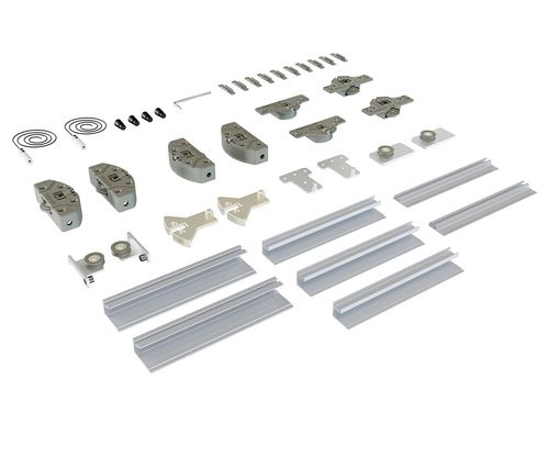 Kit Verticato 1 Folha de Porta 2 Metros Alumínio Fosco Rometal