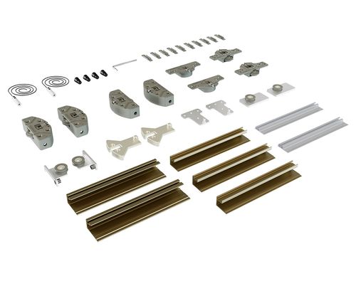 Kit Verticato 1 Folha de Porta 3 Metros Champagne Claro Rometal