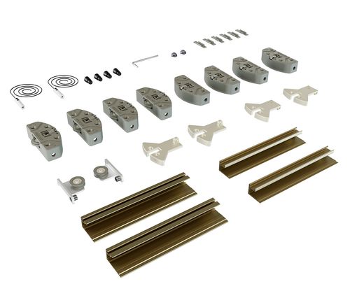 Kit Verticato 2 Folha de Porta 3 Metros Champagne Claro Rometal
