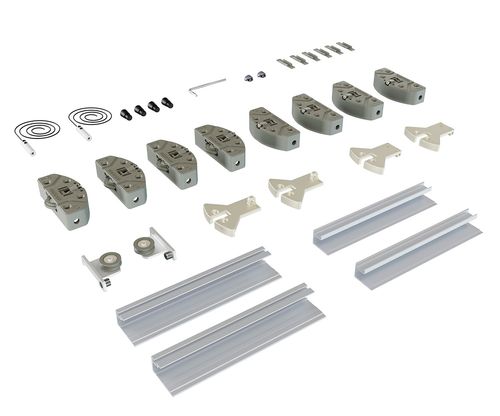 Kit Verticato 2 Folha de Porta 3 Metros Alumínio Fosco Rometal