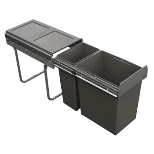 Lixeira Dupla 300mm 2 Baldes 1x10l 1x20 Litros Hafele