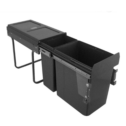 Lixeira Dupla 300mm 02 Baldes 1x10l 1x20 Litros Hafele