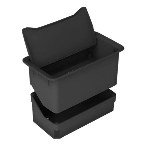 Caixa New 6 Mesa 6 Furos com 4 Tomadas e Fundo Preto Qtmov