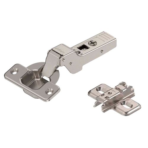 Dobradiça 35mm Clip 107º Curva Sem Mola + Calço Blum