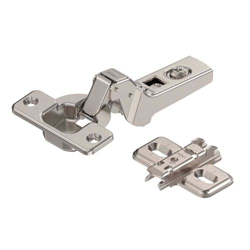 Dobradiça 35mm Clip 107º Super Curva Sem Mola + Calço Blum