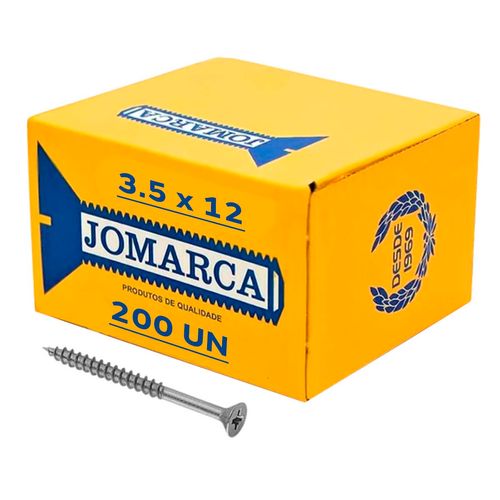 PARAFUSO PHILIPS 3.5X12MM CAIXA C/200 UNIDADES ZINCADO JOMARCA