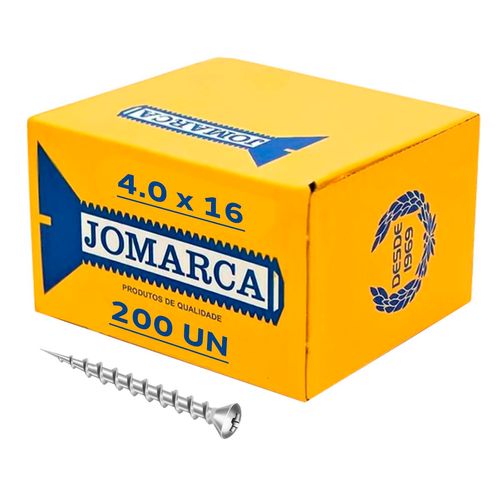 PARAFUSO PHILIPS OVAL 4.0X16MM CAIXA COM 200 UNIDADES JOMARCA