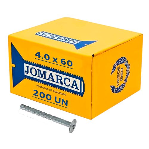 PARAFUSO PHILIPS 4.0X60MM CAIXA C/200 UNIDADES PARA PUXADOR JOMARCA
