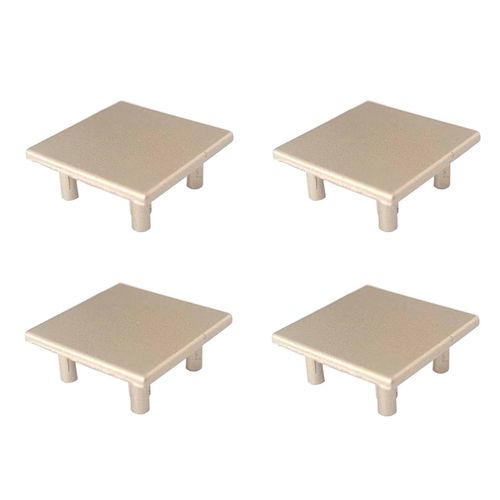 Tampa Champagne Claro para Perfil Link Embalagem C/4 Unidades Rometal