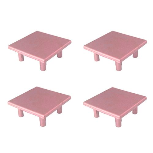 Tampa Rose para Perfil Link Embalagem C/4 Unidades Rometal