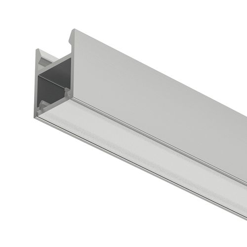 Perfil Loox5 2103 de Sobrepor Clip 3 Metros Prata com Difusor Leitoso Hafele