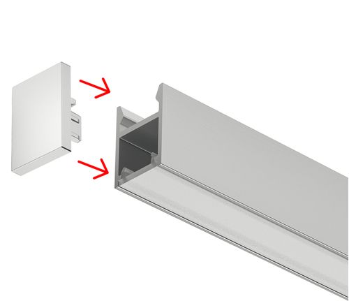 Perfil Loox5 2103 de Sobrepor Clip 3 Metros Prata com Difusor Leitoso Hafele