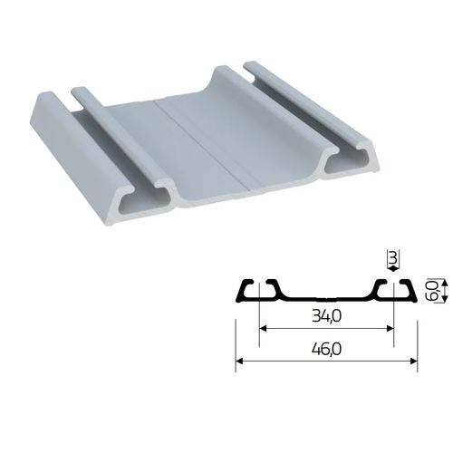 TRILHO RM-023 3 METROS ALUMÍNIO FOSCO ROMETAL