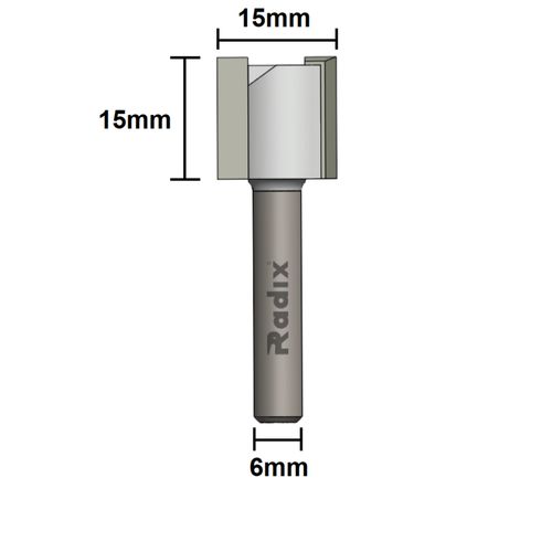 FRESA PARALELA 15MM HASTE 6MM RADIX