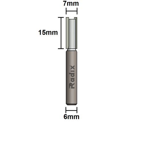 Fresa Paralela 7mm Haste 6mm Radix
