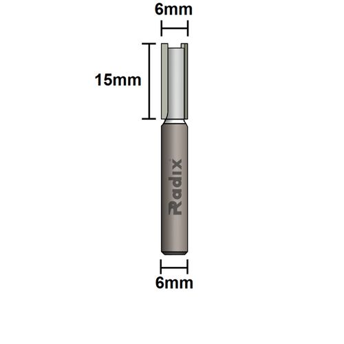 Fresa Paralela 6mm Haste 6mm Radix