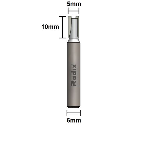 Fresa Paralela 5mm Haste 6mm Radix