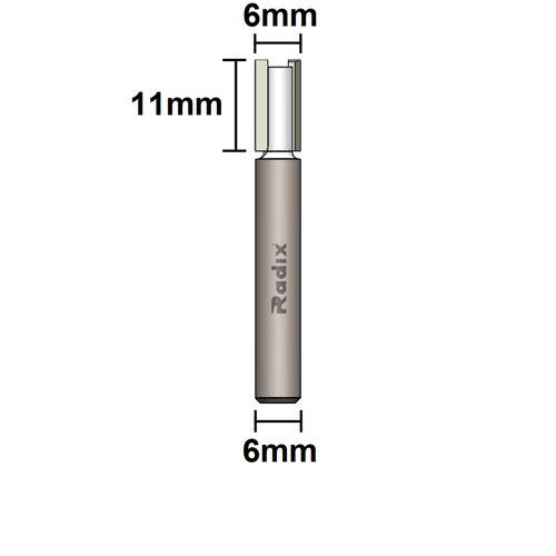 Fresa Paralela 6mmhaste 6mm Radix