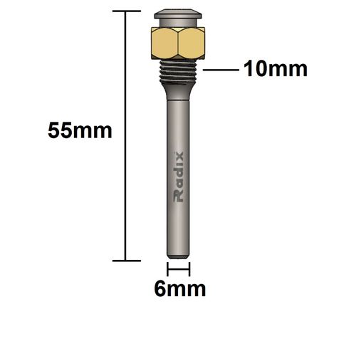 Haste para Serrinha Debrum Sem Rolamento Haste 6mm Radix