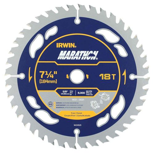 Disco de Serra Circular Marathon 7.1/4 18 Dentes Irwin
