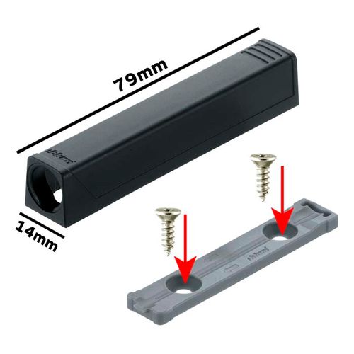 Calço Adaptador para Tip-on Longo Preto Blum