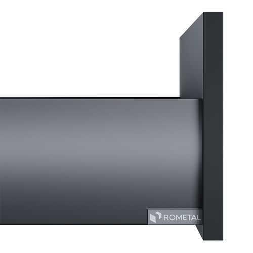 Lateral de Gaveta Fluence para Led 128x350mm Titânio Rometal