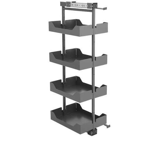 Coluna Organize 04 Bandejas 240x1220 a 1520x480mm Cinza Masutti