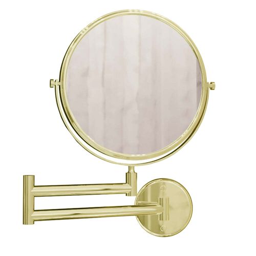 ESPELHO DUPLA FACE E6520 C/AUMENTO 5X GOLD ITALY LINE