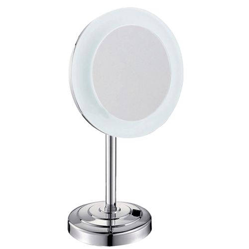 Espelho de Mesa E6550 C/luz Aumento 3x Cromado Italy Line