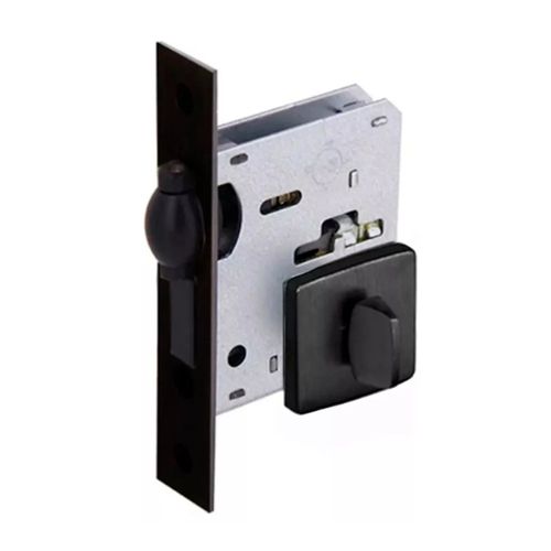 FECHADURA BANHEIRO ROLETE 4150 45MM PRETA AROUCA AROUCA