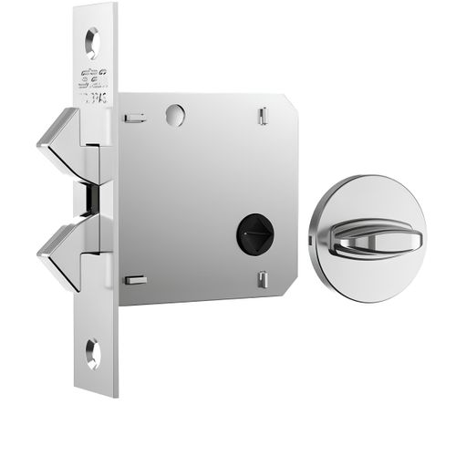 Fechadura 1006s Bico Duplo Roseta Redonda Banheiro Cromada Stam