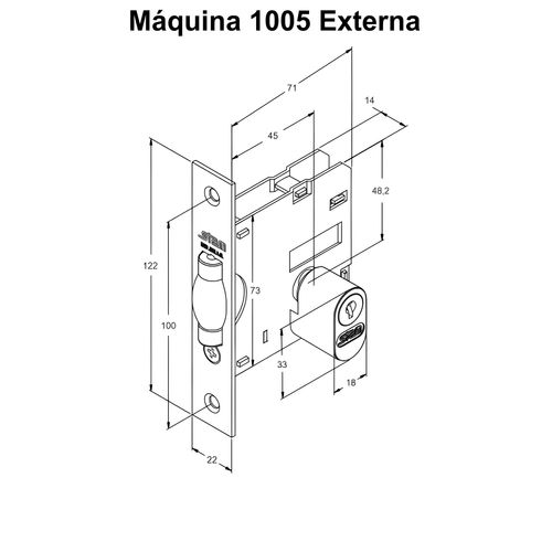 Fechadura 1005 Trinco Rolete Roseta Redonda Externa Gold Stam