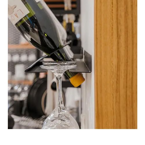 Adega com Suporte de Taças Cinza Organize 350x50x115mm 6450 Masutti