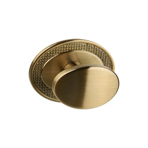Puxador Beetle com Base Granada Gold Escovado Zen