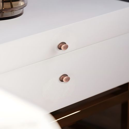 Puxador Beetle com Base Granado Vecchio Cobre Zen