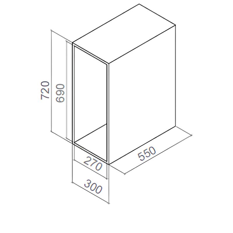 Tulha 445mm Para Corredica Oculta 4318 Com Saco Inox Masutti medidas 49484_02.jpg