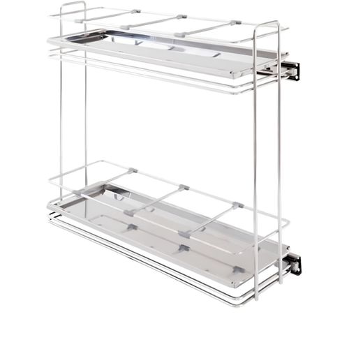 Porta Garrafas Lateral 160mm com Corrediça e Bandeja Inox 4436 Masutti