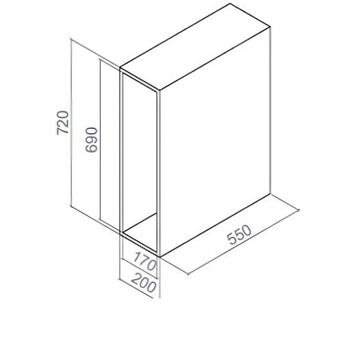 Porta Garrafas Lateral 160mm com Corrediça e Bandeja Inox 4436 Masutti