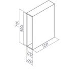 Porta Garrafas Lateral Corredica Telescopica com Bandeja 4410 Inox Masutti medidas 38558_01.jpg