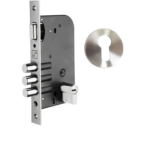 Fechadura Rolete 3 Pinos F-5570-3r Rd Inox Escovado Fortezza