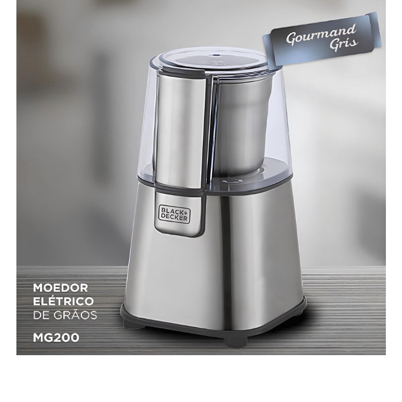 Moedor de Graos Inox Gourmand Gris 127v Mg200 Black-decker 59467_01.jpg