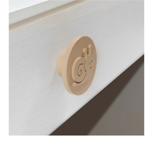 Puxador Infantil Coin Caracol 55mm Damasco Zen