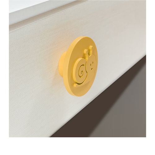 Puxador Infantil Coin Caracol 55mm Giallo Zen