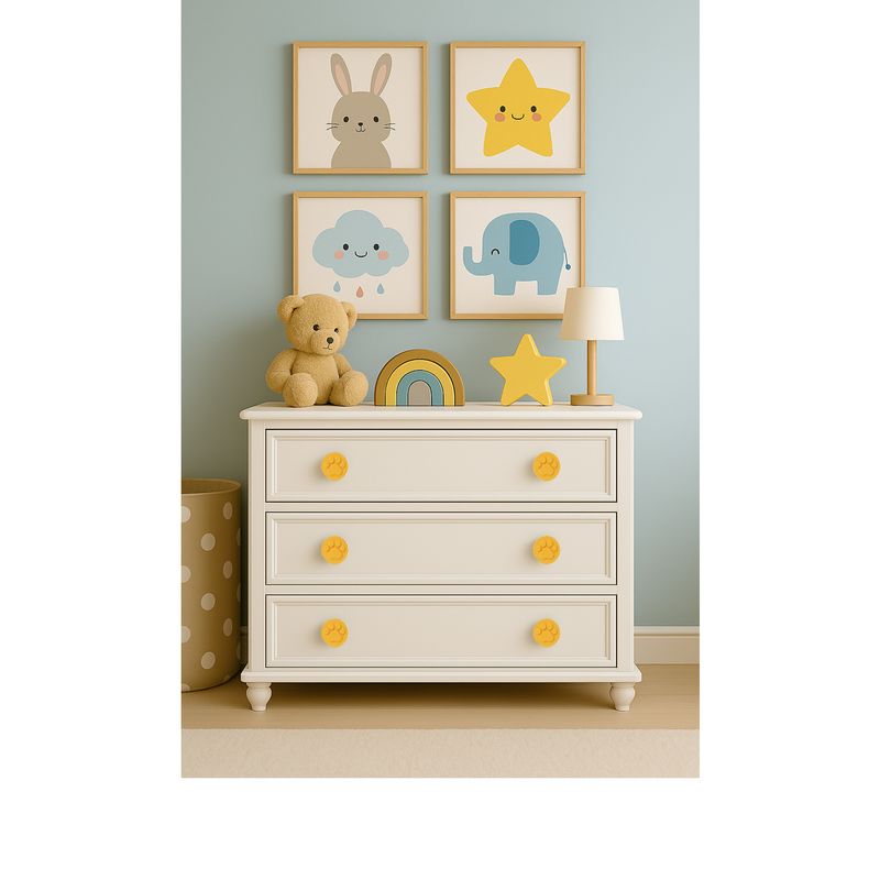 Puxador Infantil Coin Miumiu 55mm Giallo Zen ambiente 79954_02.jpg