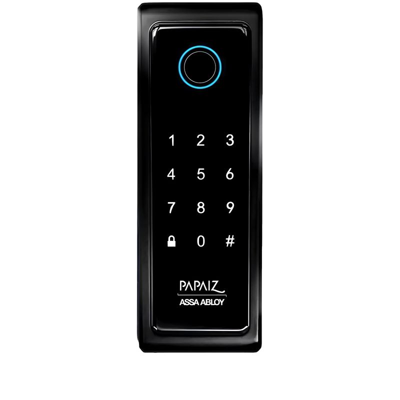 Fechadura Eletronica SL140B Biometrica De Sobrepor Preta Papaiz 80806_0.jpg