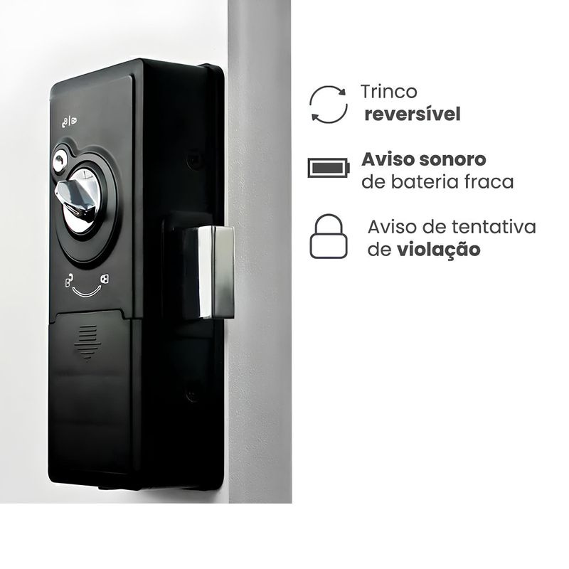 Fechadura Eletronica SL140B Biometrica De Sobrepor Preta Papaiz 80806_02.jpg