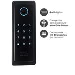 Fechadura Eletronica SL140B Biometrica De Sobrepor Preta Papaiz 80806_04.jpg