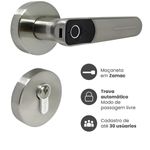 Fechadura Eletronica Com Biometria SL135 De Embutir Prata Papaiz 80811_01.jpg