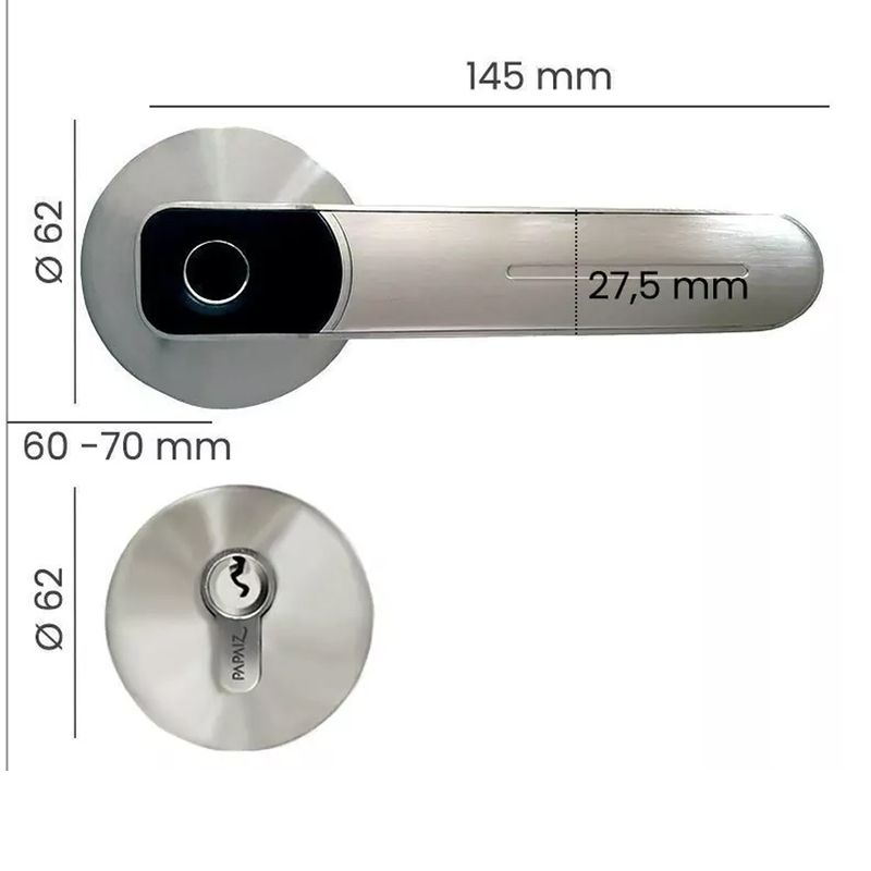 Fechadura Eletronica Com Biometria SL135 De Embutir Prata Papaiz 80811_04.jpg