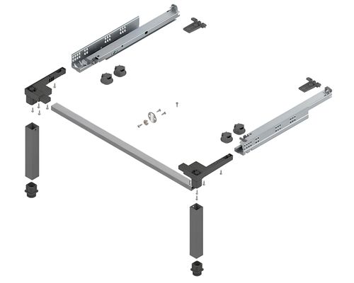 Kit Space Step 410mm com Espaçador e Barra transversal Blum